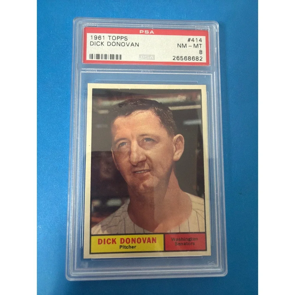 1961 Topps Dick Donovan #414 Washington Senators PSA 8 NM-MT Baseball Card
